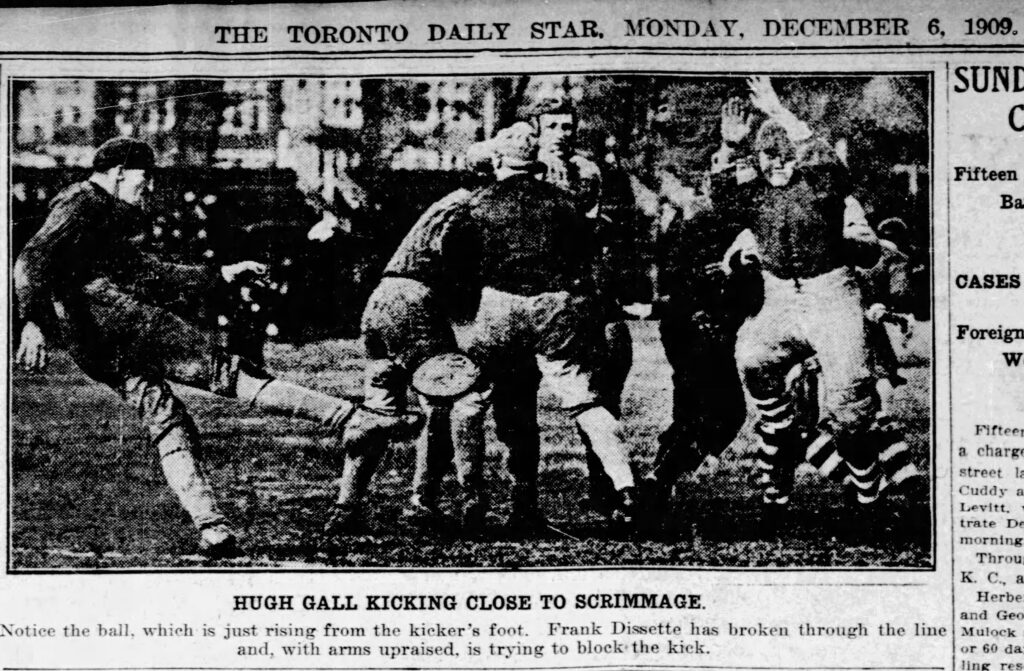 1909 Grey Cup action (Toronto Star)