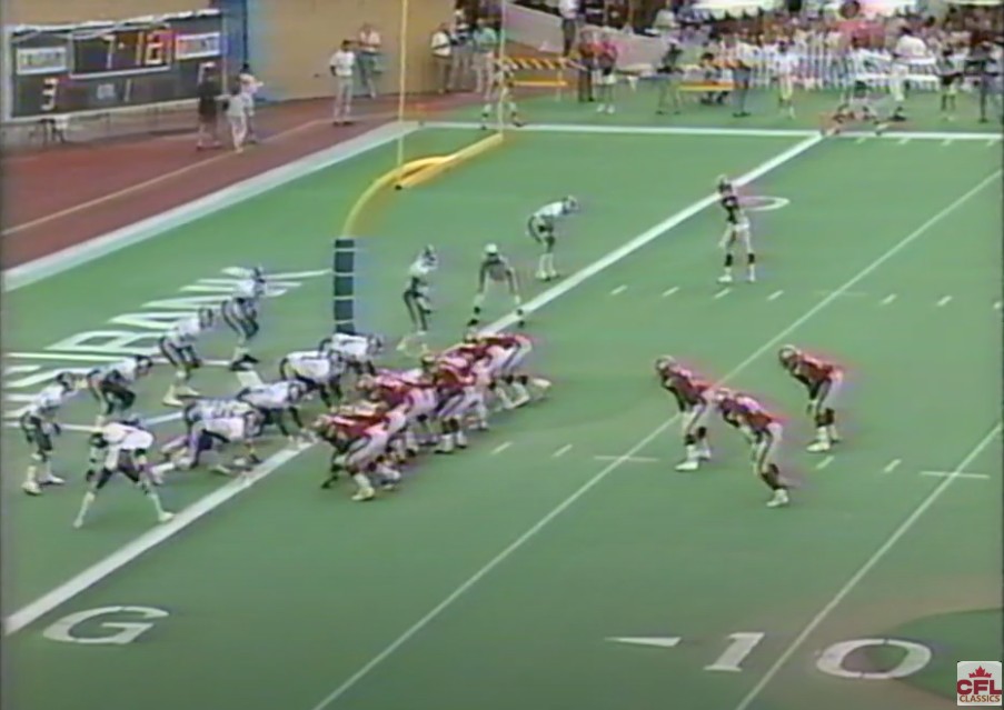 10 yard end zone in Portland CFL game