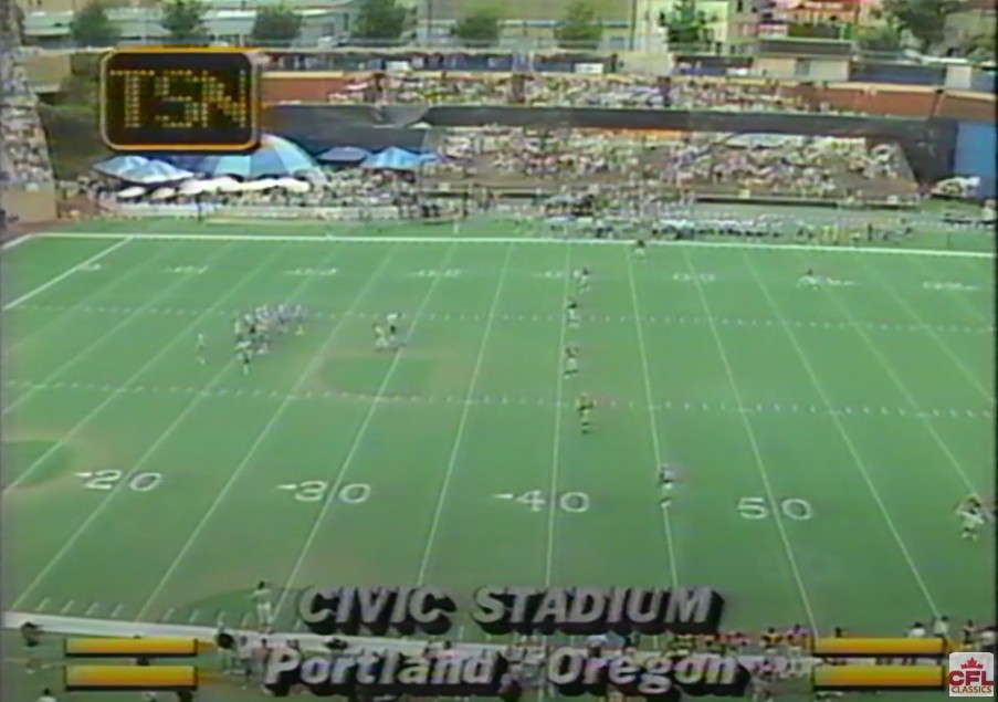 100 yard long field for CFL game in Portland