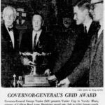 Governor General Vanier Presents Vanier Cup to 1965 Champions