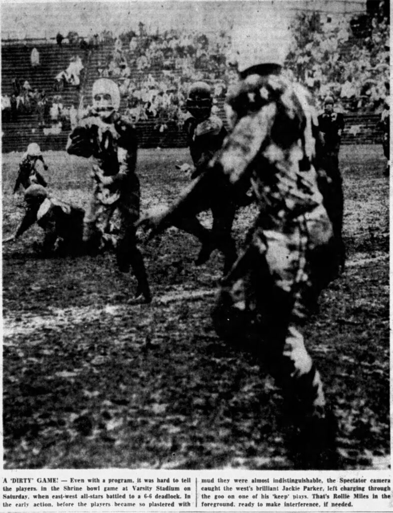 1955 East-West game action