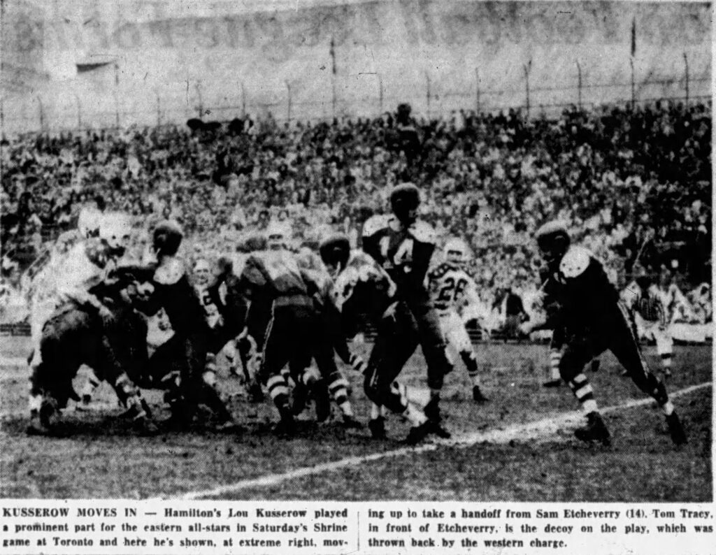 1955 East-West game action