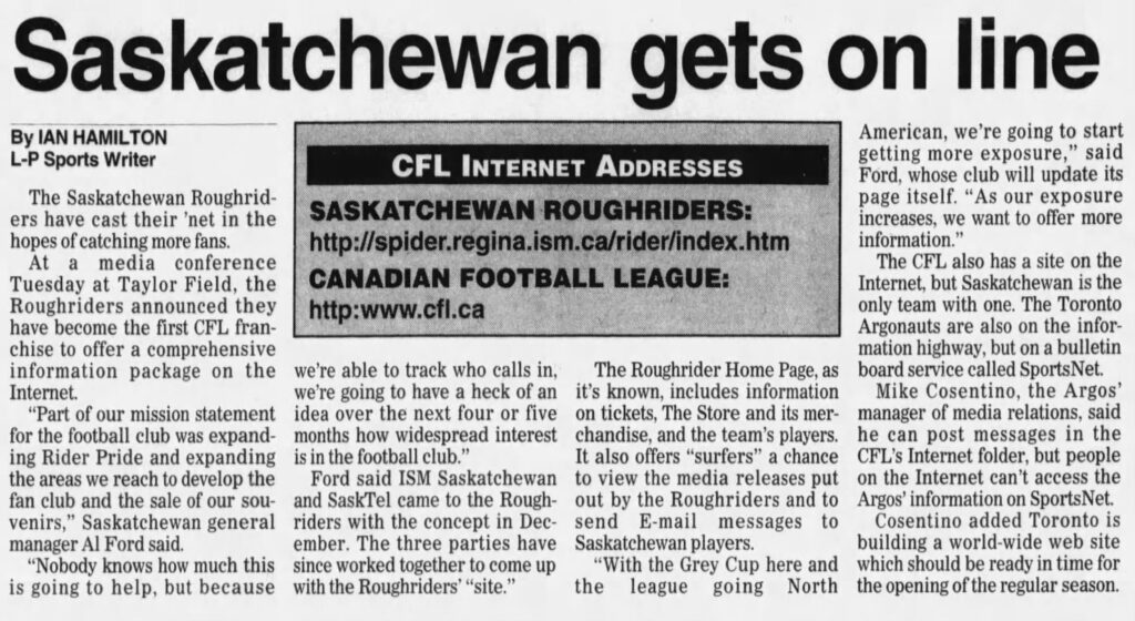 Saskatchewan gets a website