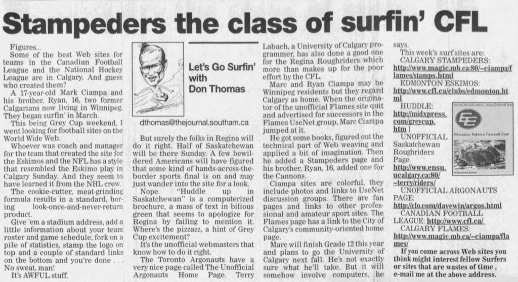 Stampeders the class of surfin' CFL