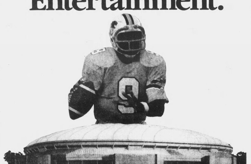 Advertisements for CFL Football at BC Place Stadium in 1983